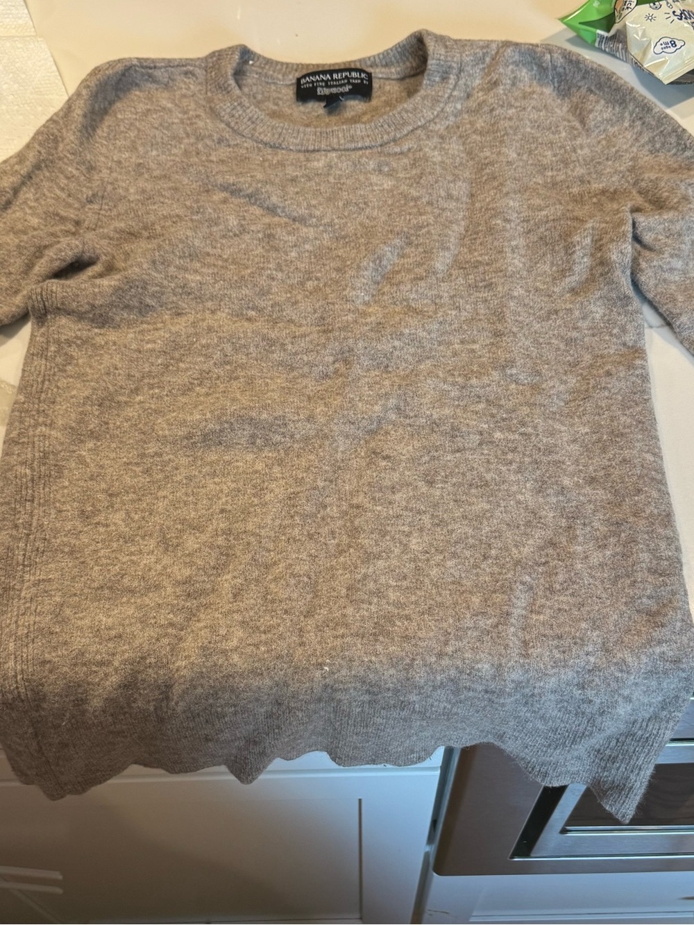 Banana Republic Women's Neutral Taupe Crewneck Sweater